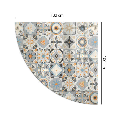 Protector de suelo para estufa quarter Patrones de mosaico en azulejos