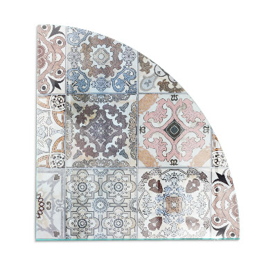 Protector de suelo para estufa quarter Patrones de mosaico en azulejos