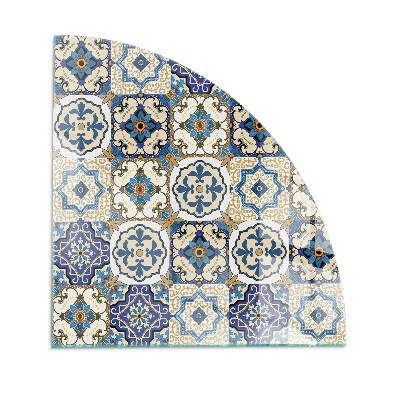 Placa de protección para estufa quarter Patrón de mosaico con flores