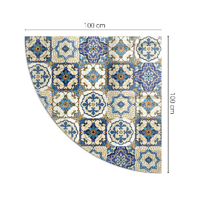 Placa de protección para estufa quarter Patrón de mosaico con flores