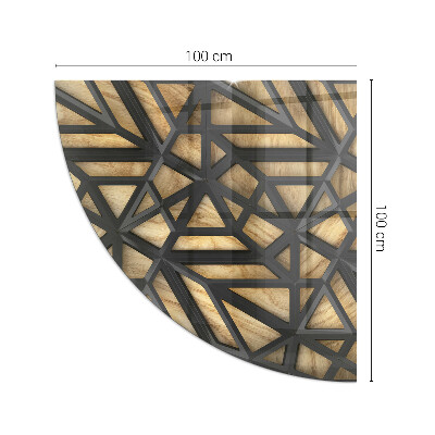 Placa de protección para estufa quarter Geometría con madera