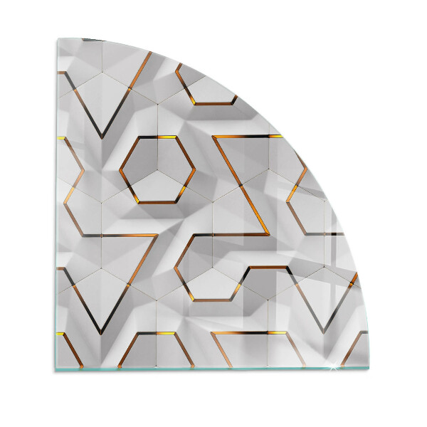 Protector de suelo para estufa quarter Patrón geométrico 3D