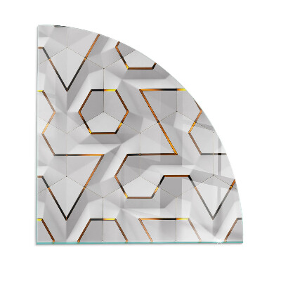 Protector de suelo para estufa quarter Patrón geométrico 3D