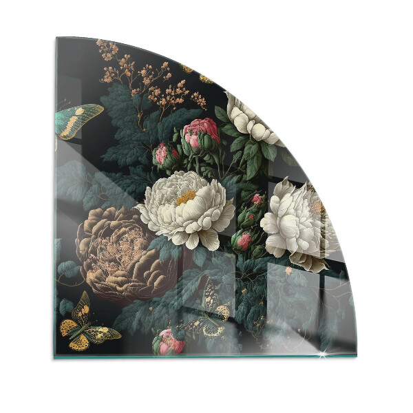 Protector de suelo para estufa quarter Patrón floral con mariposas