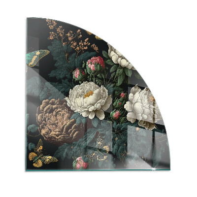Protector de suelo para estufa quarter Patrón floral con mariposas