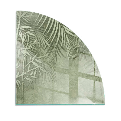 Protector de suelo para estufa quarter Hojas tropicales al fondo