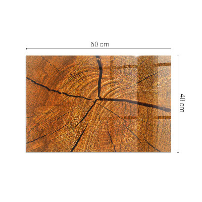 Protector suelo para estufa de leña rectangular Veta de la madera en sección transversal