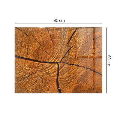 Protector suelo para estufa de leña rectangular Veta de la madera en sección transversal