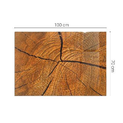 Protector suelo para estufa de leña rectangular Veta de la madera en sección transversal