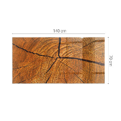 Protector suelo para estufa de leña rectangular Veta de la madera en sección transversal