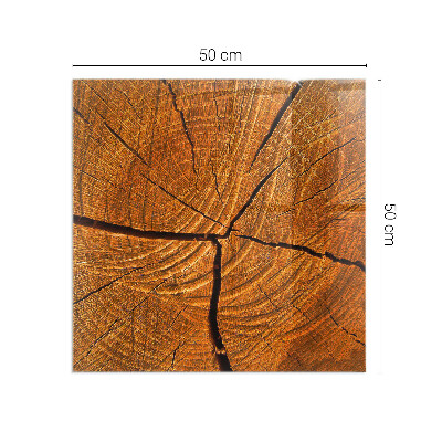 Protector suelo para estufa de leña rectangular Veta de la madera en sección transversal