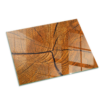 Protector suelo para estufa de leña rectangular Veta de la madera en sección transversal