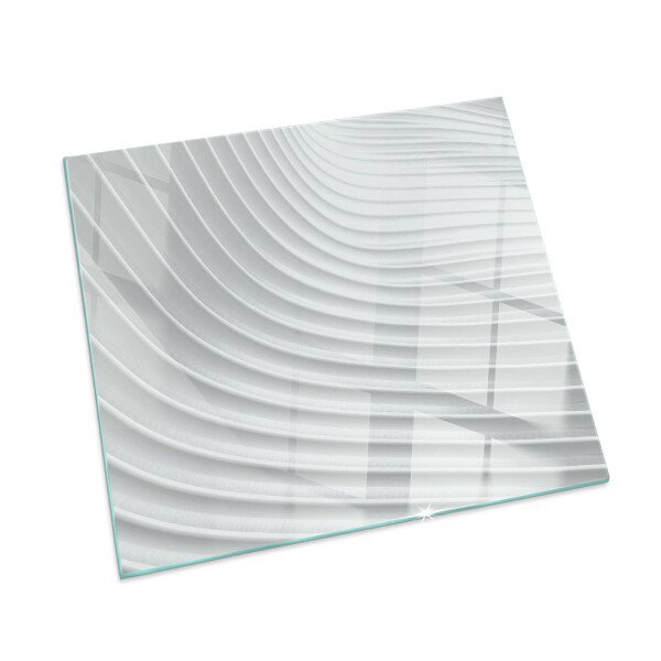 Protector suelo para estufa de leña rectangular Ondas de líneas delicadas