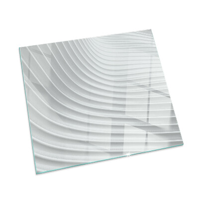 Protector suelo para estufa de leña rectangular Ondas de líneas delicadas