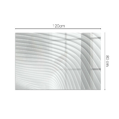 Protector suelo para estufa de leña rectangular Ondas de líneas delicadas