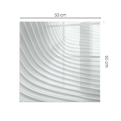 Protector suelo para estufa de leña rectangular Ondas de líneas delicadas