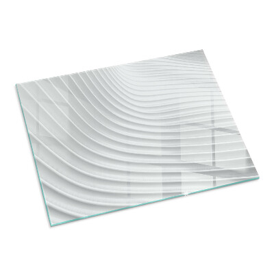 Protector suelo para estufa de leña rectangular Ondas de líneas delicadas