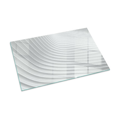 Protector suelo para estufa de leña rectangular Ondas de líneas delicadas