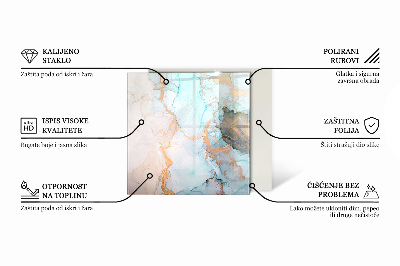 Protector suelo para estufa de leña rectangular Ondas de líneas delicadas
