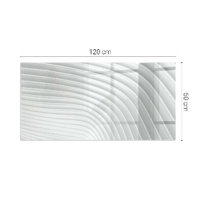 Protector suelo para estufa de leña rectangular Ondas de líneas delicadas