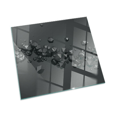 Protector de suelo para estufa rectangular Nube abstracta de sólidos