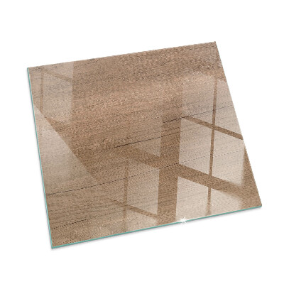 Protector suelo para estufa de leña rectangular Patrón de madera natural