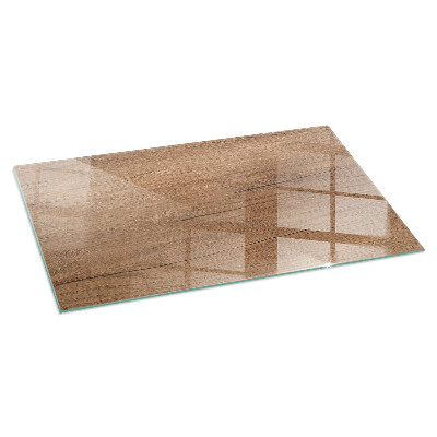 Protector suelo para estufa de leña rectangular Patrón de madera natural
