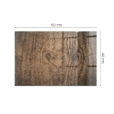 Protector de suelo para estufa rectangular Patrón de madera natural