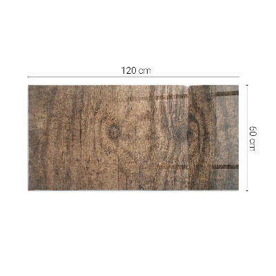 Protector de suelo para estufa rectangular Patrón de madera natural