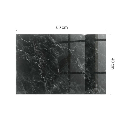 Protector de suelo para estufa rectangular Elegante patrón de mármol