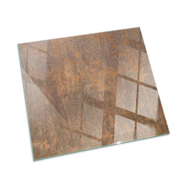 Protector de suelo para estufa rectangular Textura de óxido en el metal