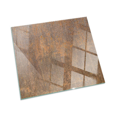 Protector de suelo para estufa rectangular Textura de óxido en el metal