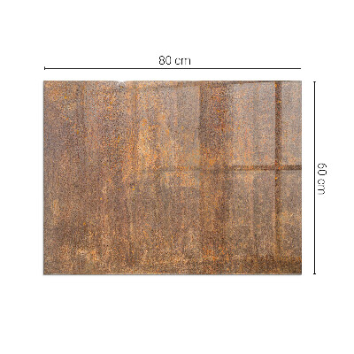 Protector de suelo para estufa rectangular Textura de óxido en el metal