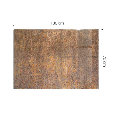 Protector de suelo para estufa rectangular Textura de óxido en el metal