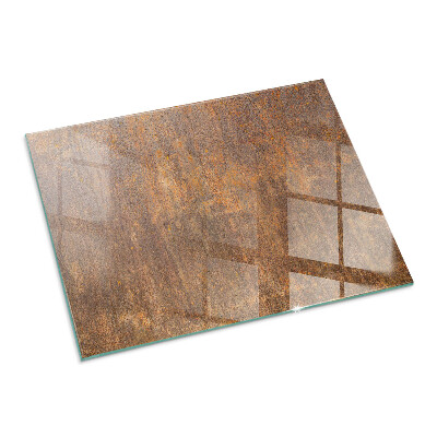 Protector de suelo para estufa rectangular Textura de óxido en el metal