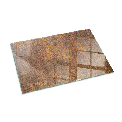 Protector de suelo para estufa rectangular Textura de óxido en el metal