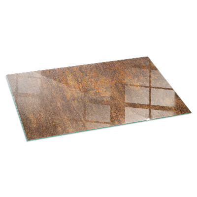 Protector de suelo para estufa rectangular Textura de óxido en el metal