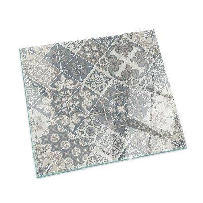 Protector de suelo para estufa rectangular Patrón de mosaico decorativo