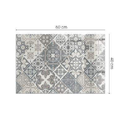 Protector de suelo para estufa rectangular Patrón de mosaico decorativo