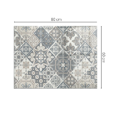 Protector de suelo para estufa rectangular Patrón de mosaico decorativo