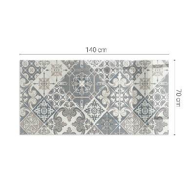 Protector de suelo para estufa rectangular Patrón de mosaico decorativo