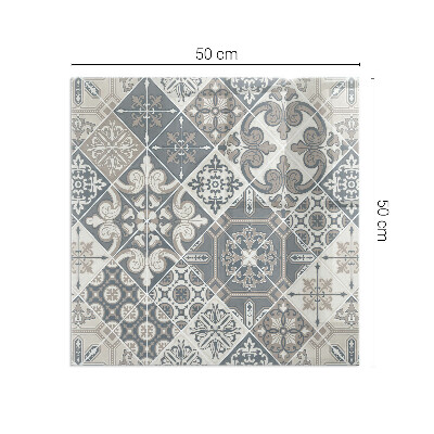 Protector de suelo para estufa rectangular Patrón de mosaico decorativo