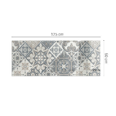 Protector de suelo para estufa rectangular Patrón de mosaico decorativo