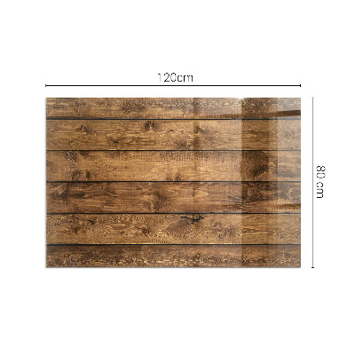 Protector de suelo para estufa rectangular Tabla de madera con veta