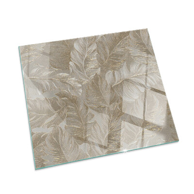 Protector de suelo para estufa rectangular Hojas en patrones sutiles