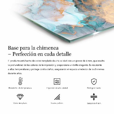 Protector de suelo para estufa rectangular Hojas en patrones sutiles