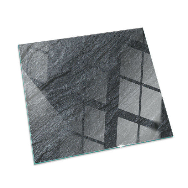 Protector suelo para estufa de leña rectangular Textura de la superficie de la piedra