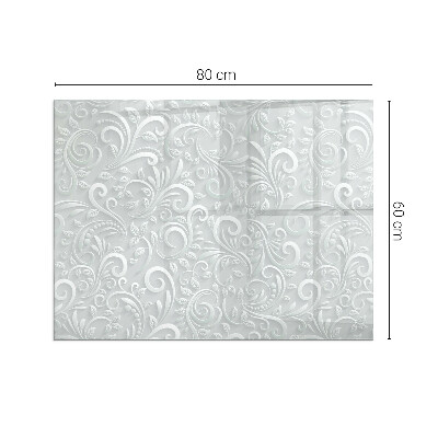 Protector suelo para estufa de leña rectangular Elegante patrón de planta