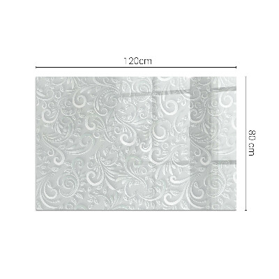 Protector suelo para estufa de leña rectangular Elegante patrón de planta