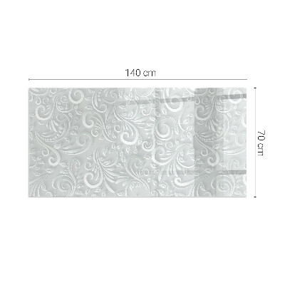 Protector suelo para estufa de leña rectangular Elegante patrón de planta